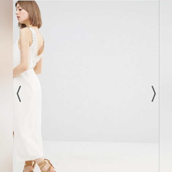 ASOS Warehouse Criss Cross Midi Dress - Picture 3 of 6